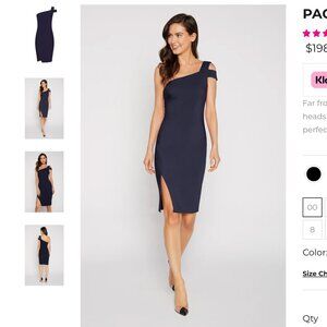 Likely Navy One Shoulder Packard Dress for Wedding Guest | SIZE 2
